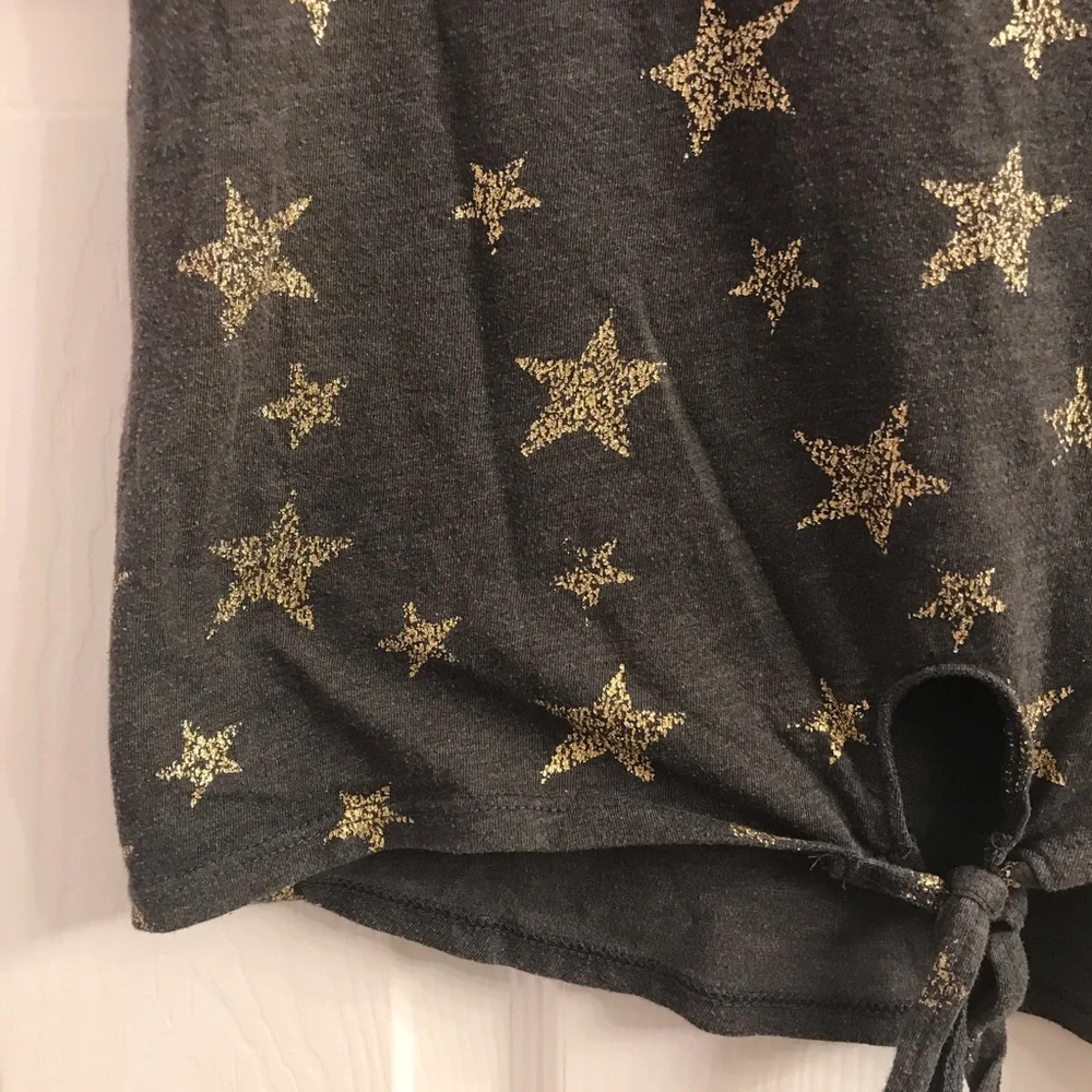 Justice Girl’s Dark Gray Gold Distressed Size L